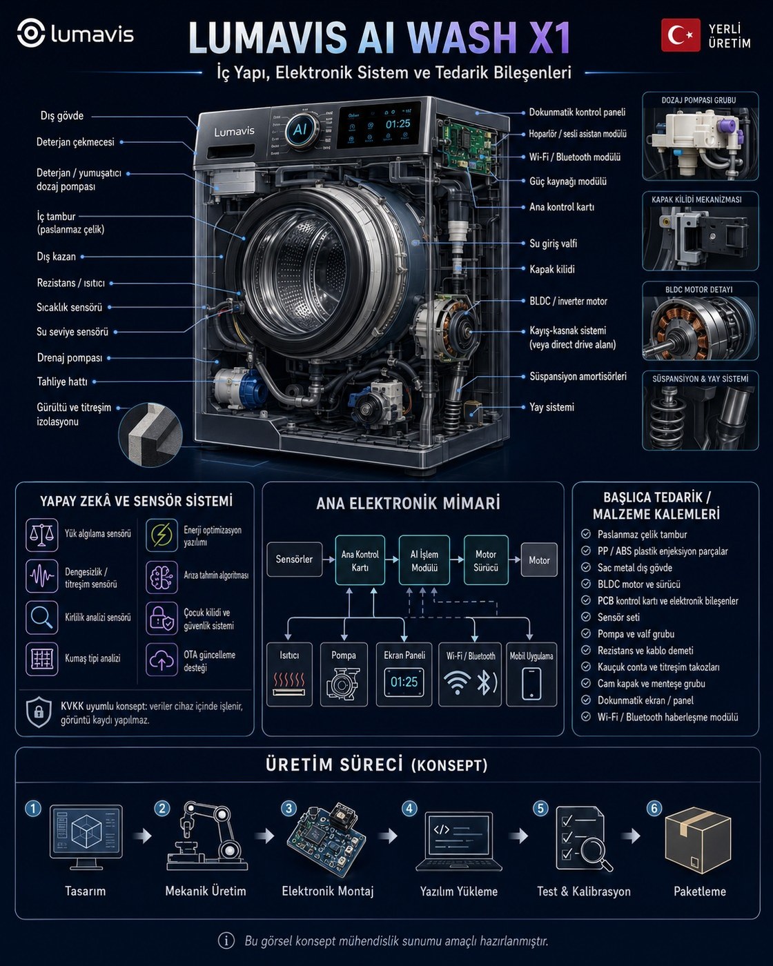 LUMAVIS AI WASH X1 – İç Sistem Mimarisi